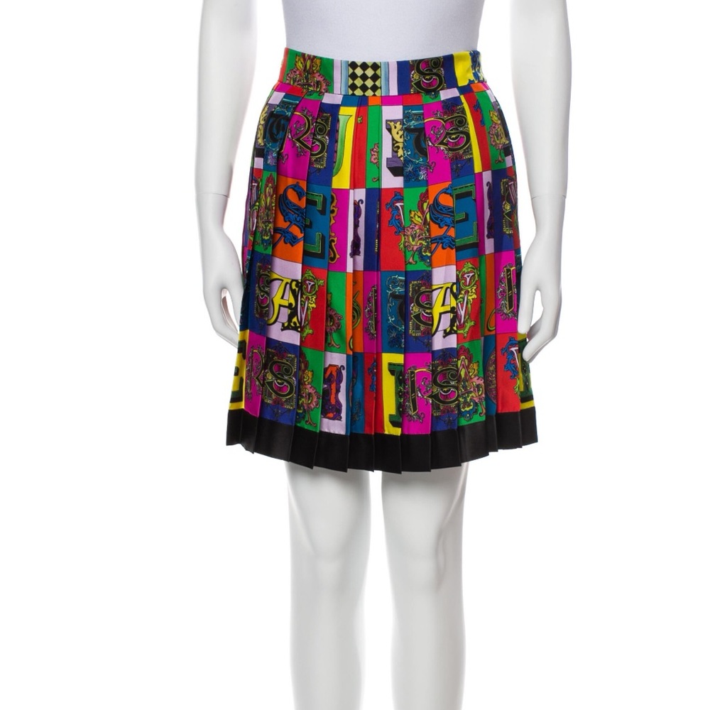 Silk Versace mini skirt
